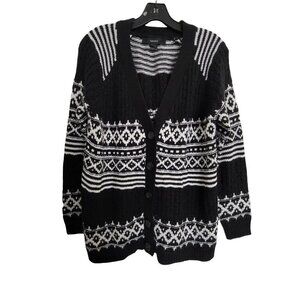 Forever 21 Oversize Thick Chunky Knit Long Sleeve Button Front Cardigan Sweater